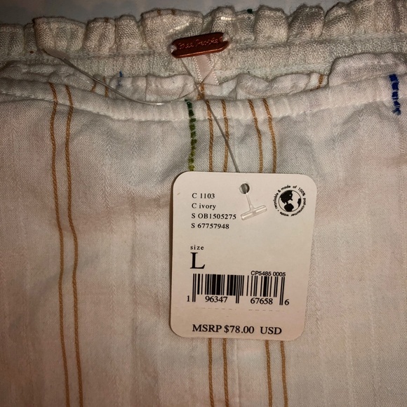 NWT Free People Seratonin Corset Top Ivory (size L) - Picture 11 of 13